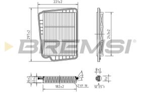  FA1621 - AIR FILTER CHEVROLET, DAEWOO