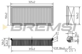  FA1624 - AIR FILTER BMW, ALPINA