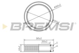  FA1638 - AIR FILTER RENAULT, HONDA, VOLVO