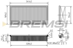  FA1671 - AIR FILTER MITSUBISHI, VOLVO