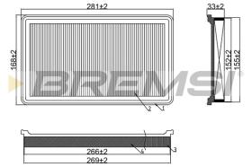  FA1679 - AIR FILTER NISSAN, SUBARU, LDV