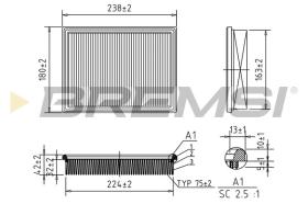  FA2006 - AIR FILTER OPEL, PONTIAC, CHEVROLET