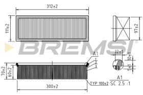  FA2092 - AIR FILTER PEUGEOT, CITROEN