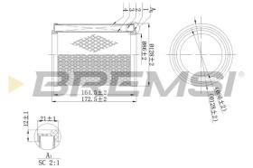  FA2112 - AIR FILTER RENAULT, DAF, DACIA, ARO