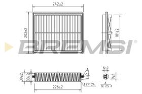  FA2239 - AIR FILTER CHEVROLET, DAEWOO