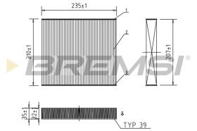  FC0068 - CABIN FILTER FORD, VOLVO