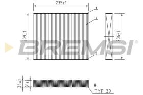  FC0069 - CABIN FILTER FORD, VOLVO