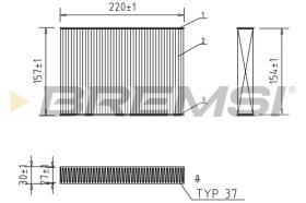  FC0168 - CABIN FILTER FIAT, JEEP