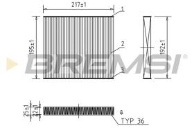  FC0441 - CABIN FILTER FIAT, LANCIA, DODGE, JEEP