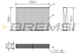  FC0481 - CABIN FILTER RENAULT, NISSAN