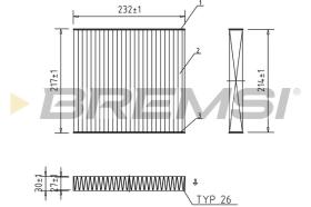  FC0492C - CABIN FILTER FIAT, LANCIA, UAZ