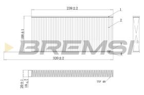  FC0863 - CABIN FILTER MERCEDES-BENZ, RENAULT