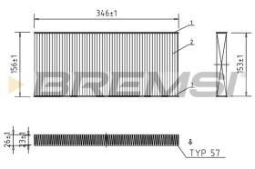  FC0956 - CABIN FILTER FORD, MAZDA