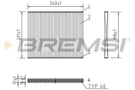  FC0975 - CABIN FILTER OPEL, SUZUKI, SUBARU