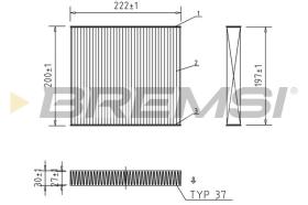  FC1336 - CABIN FILTER NISSAN, LEXUS, ISUZU