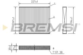  FC1526 - CABIN FILTER VW, LANCIA, INFINITI